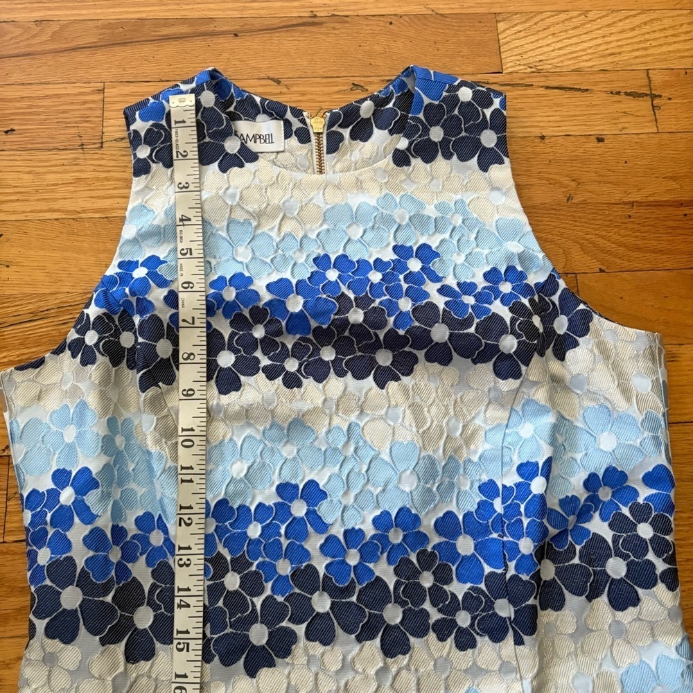 Sara Campbell Blue Floral Dress Size 10 - Picture 4 of 9